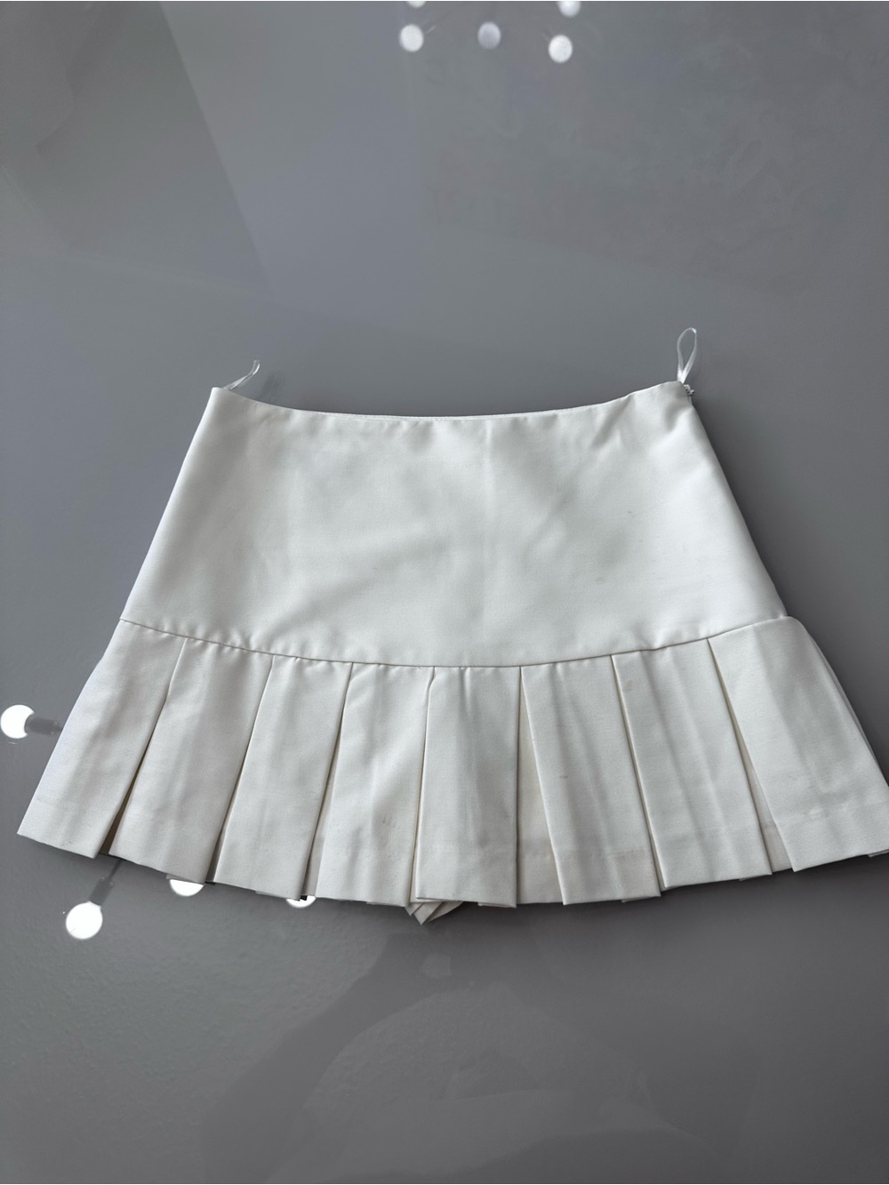 Zara Classic Pleated White Women's skort